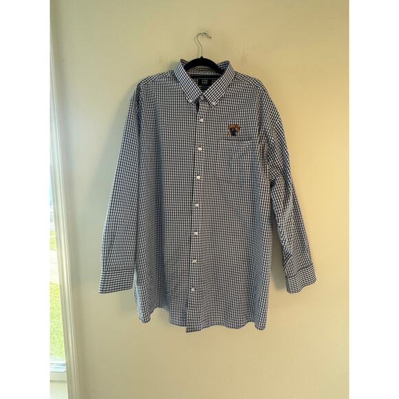 Cutter & Buck Mens Kentucky Wildcat Gingham Button Down Shirt Size 2XB/2XT - Picture 2 of 8